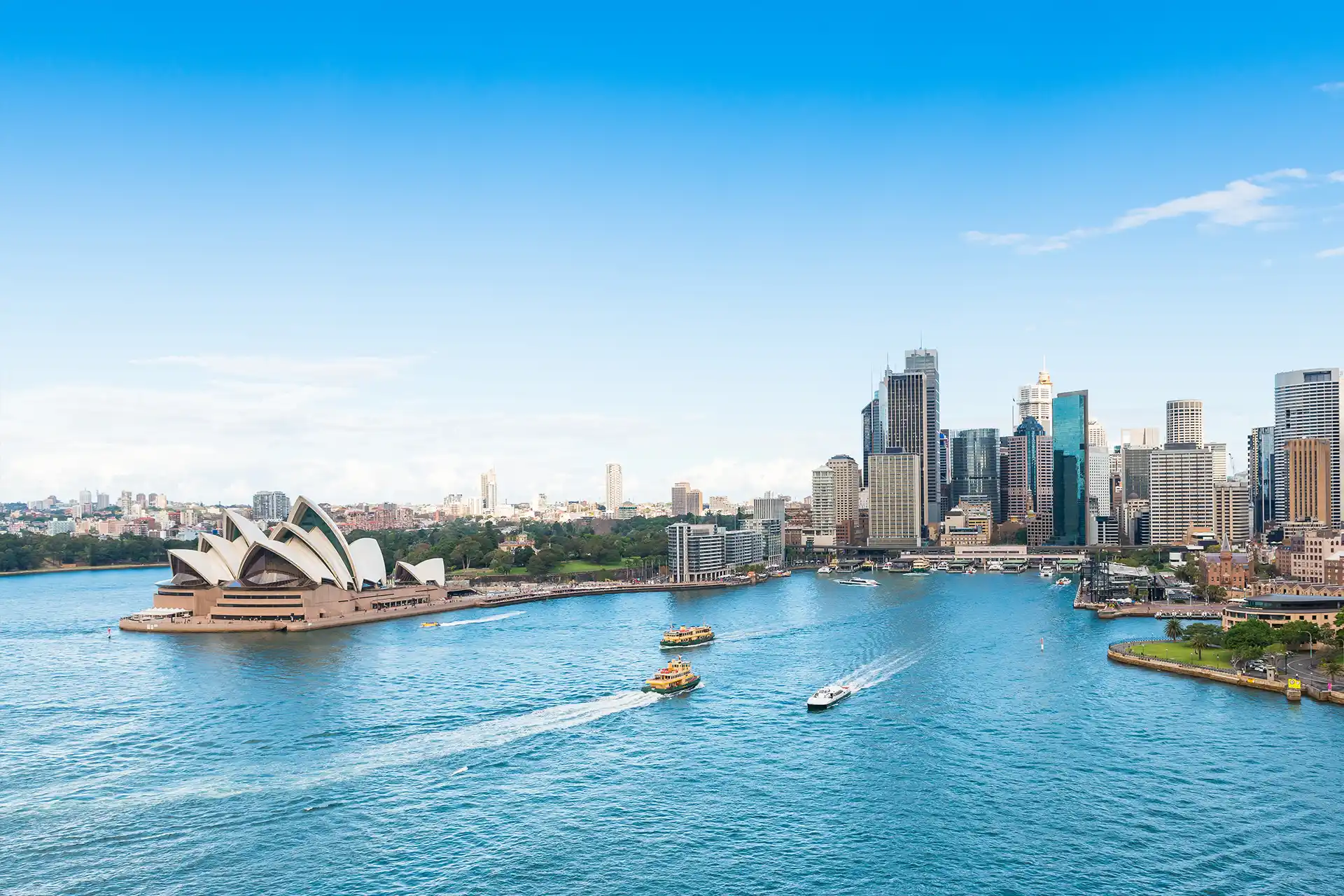 Operahuset och hamnen i Sydney