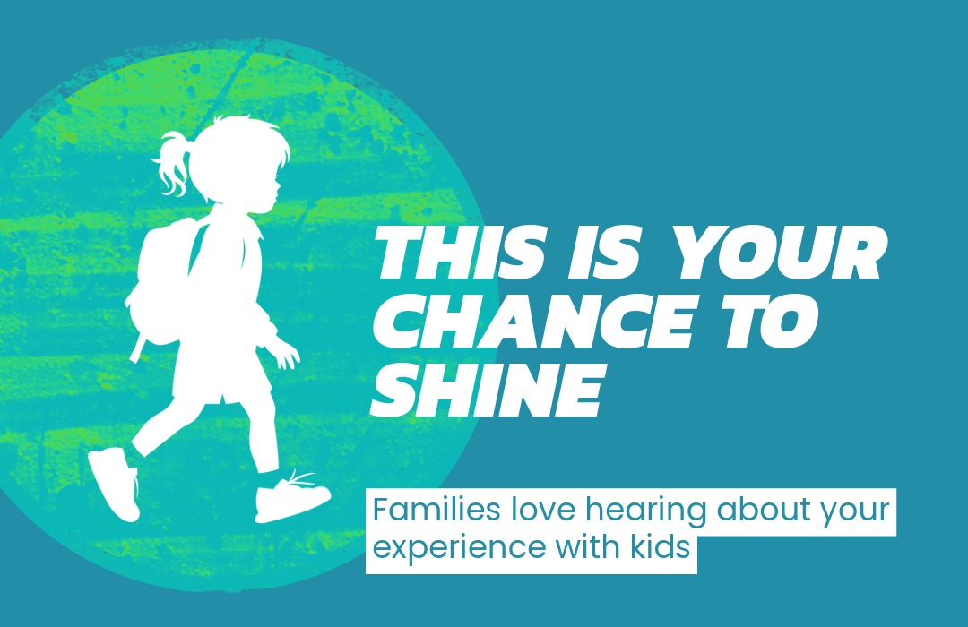 This is your chance to shine